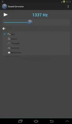 Sound Generator android App screenshot 0
