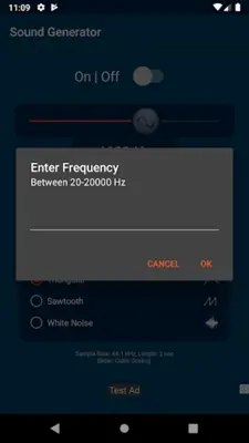 Sound Generator android App screenshot 1