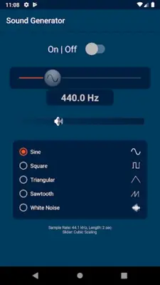 Sound Generator android App screenshot 2